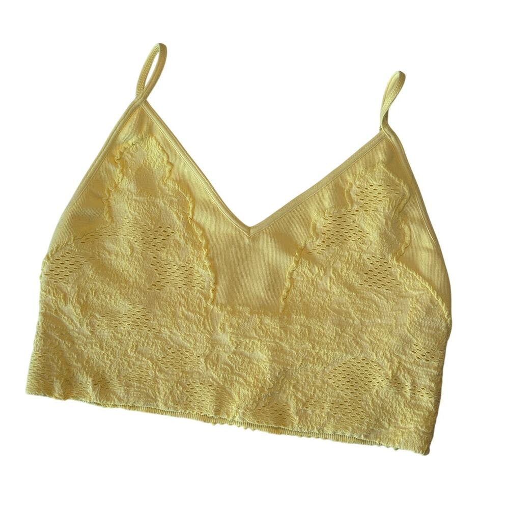 Yellow Nikibiki Lace Embroidered Bralette NWOT One Size